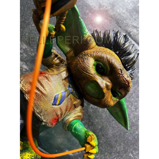 Baby Yoda Grogu Leatherface Mashup Figurine