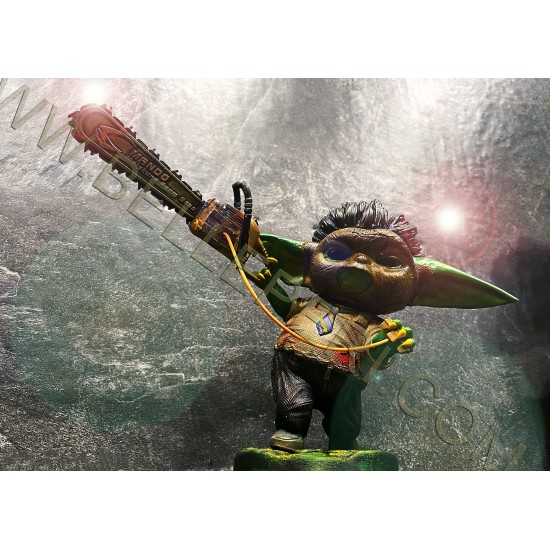 Baby Yoda Grogu Leatherface Mashup Figurine
