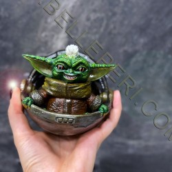 Mogwai Gremlin Stripe Yoda Mashup Figurine