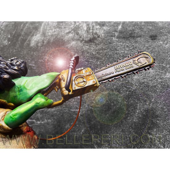 Baby Yoda Grogu Leatherface Mashup Figurine