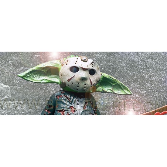 Baby Yoda Pinhead Hellraiser Mashup Figurine