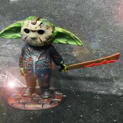 Baby Yoda Pinhead Hellraiser Mashup Figurine
