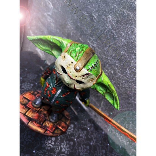 Baby Yoda Pinhead Hellraiser Mashup Figurine