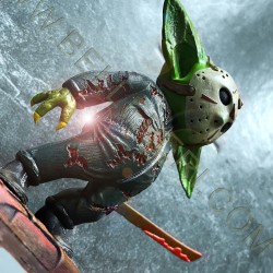 Baby Yoda Pinhead Hellraiser Mashup Figurine