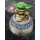 Grogu Meditating On The Seeing Stone Figurine