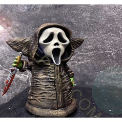 Baby Yoda Grogu Scream Ghostface Mashup Figurine
