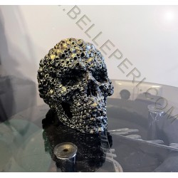 Gold Gotic Deluxe Sugar Human Skull of Skulls Head Ornament
