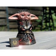 Baby Yoda Grogu Pinhead Hellraiser Mashup Figurine
