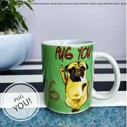 Pug You Middle Finger Coffee Mug