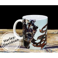Harley-Davidson Flaming Skull Coffee Mug