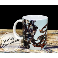 Harley-Davidson Flaming Skull Coffee Mug