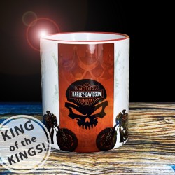 Harley Davidson Motorcycle Willie G Skull King mug