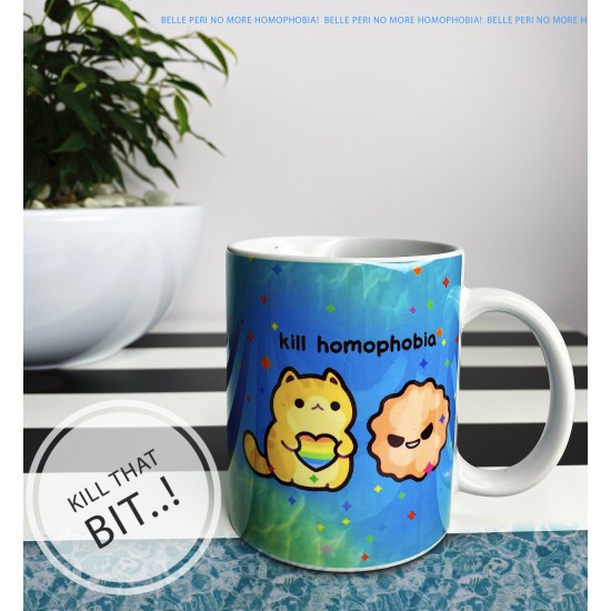 Kill homophobia LGBT coffee mug