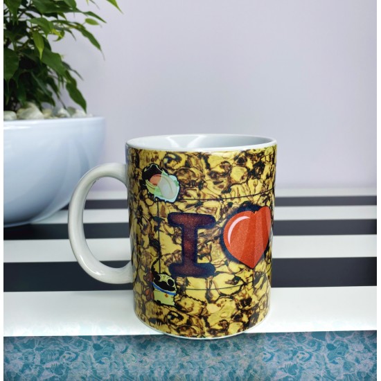 I Love Pugs coffee mug