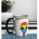 Rainbow Homosexualien coffee mug