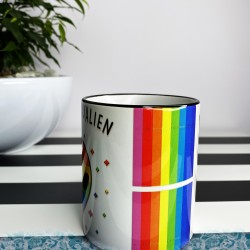 Rainbow Homosexualien coffee mug