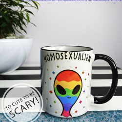Rainbow Homosexualien coffee mug