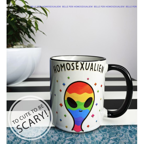 Rainbow Homosexualien coffee mug