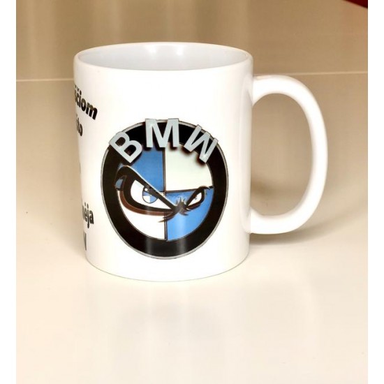 Dievai Pėščiom Nevaikšto BMW coffee mug